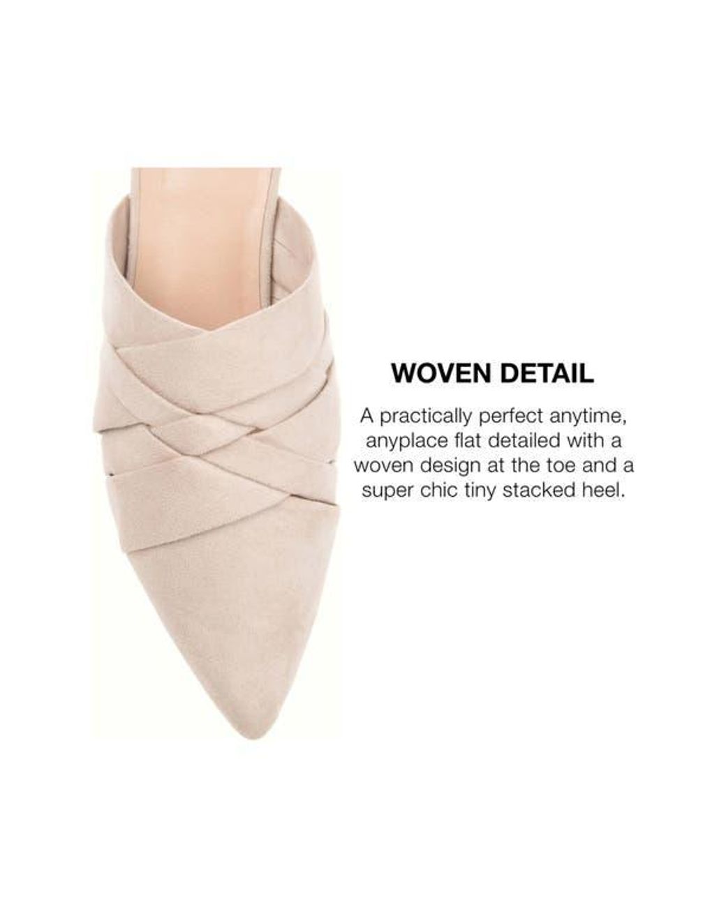 Journee Collection Natural Kalida Pointed Toe Mule