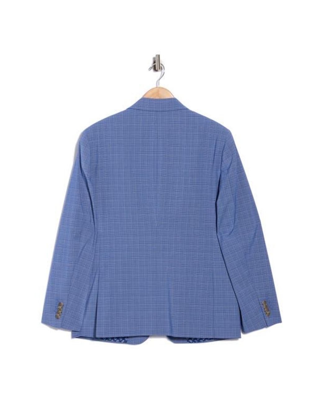Con.struct Blue Plaid Two-Button Sport Coat for men