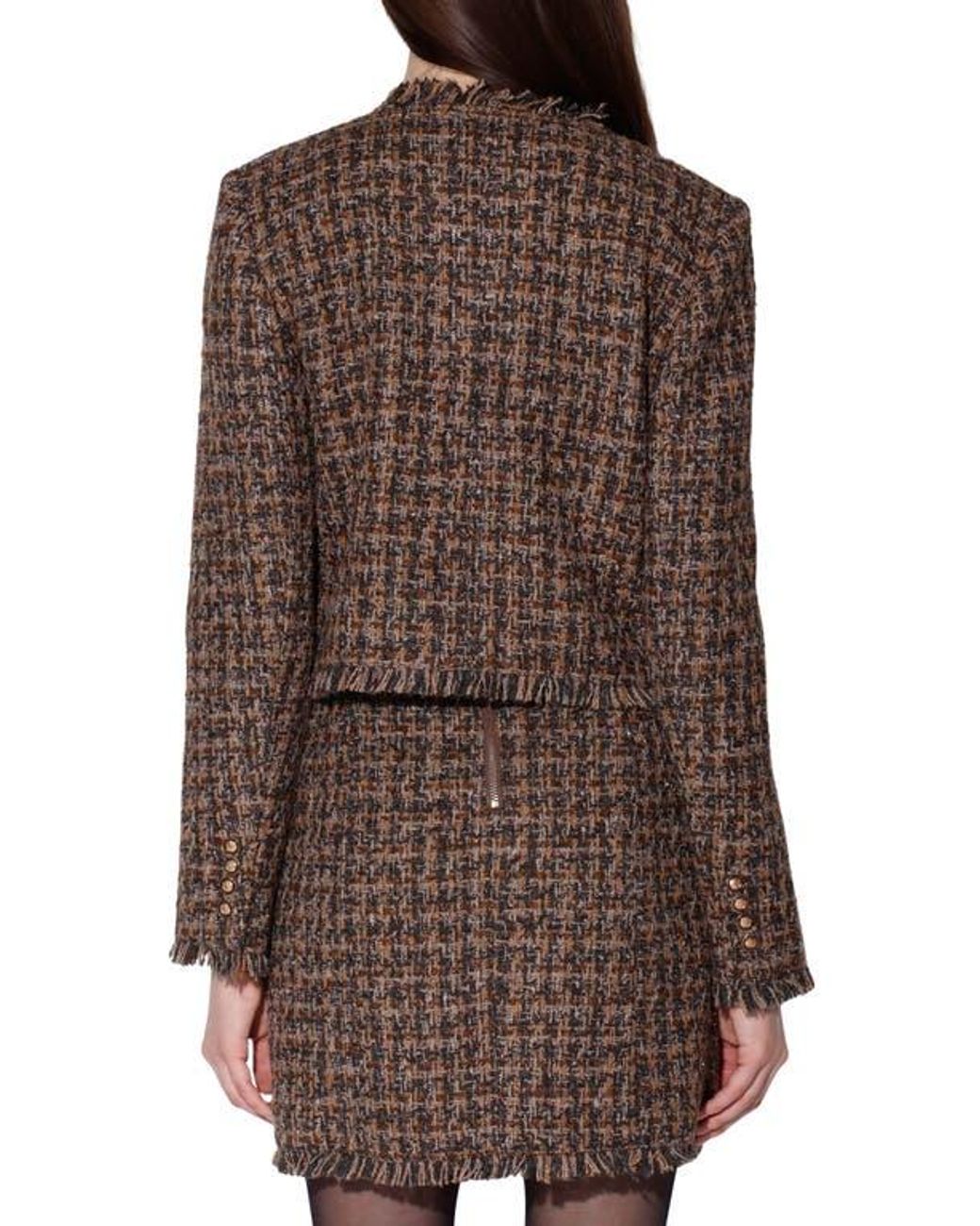 Walter Baker Brown Tucker Tweed Jacket
