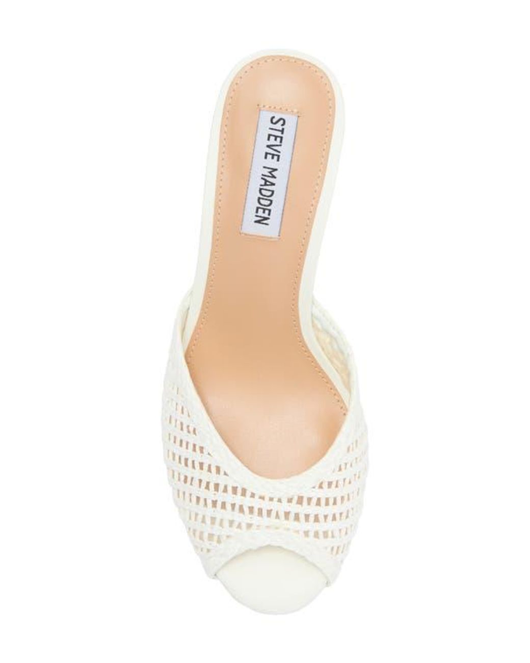 Steve Madden Rowe Woven Mule in White | Lyst