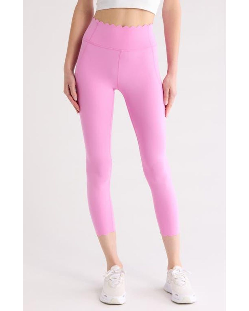 Jessica Simpson Scalloped Edge Leggings in Pink Lyst