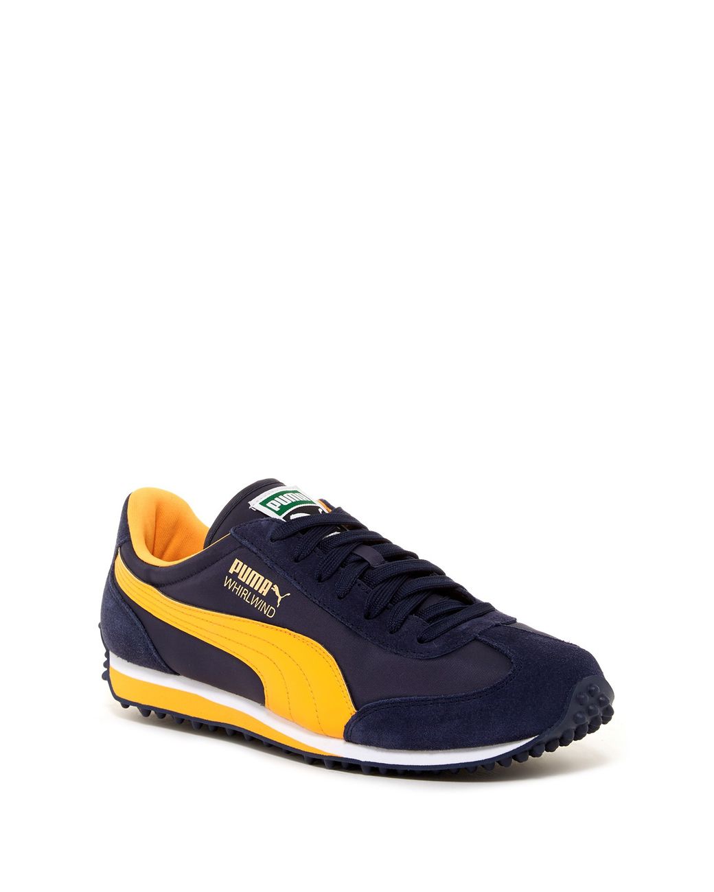 PUMA Leather Whirlwind Classic Sneaker in Navy-Yellow (Blue) for Men | Lyst