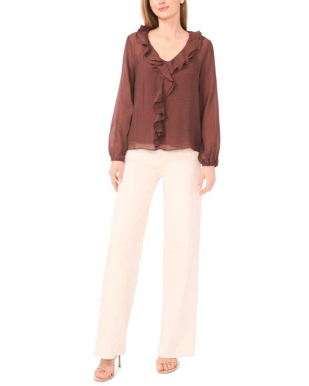 Halogen® Red Ruffle Top