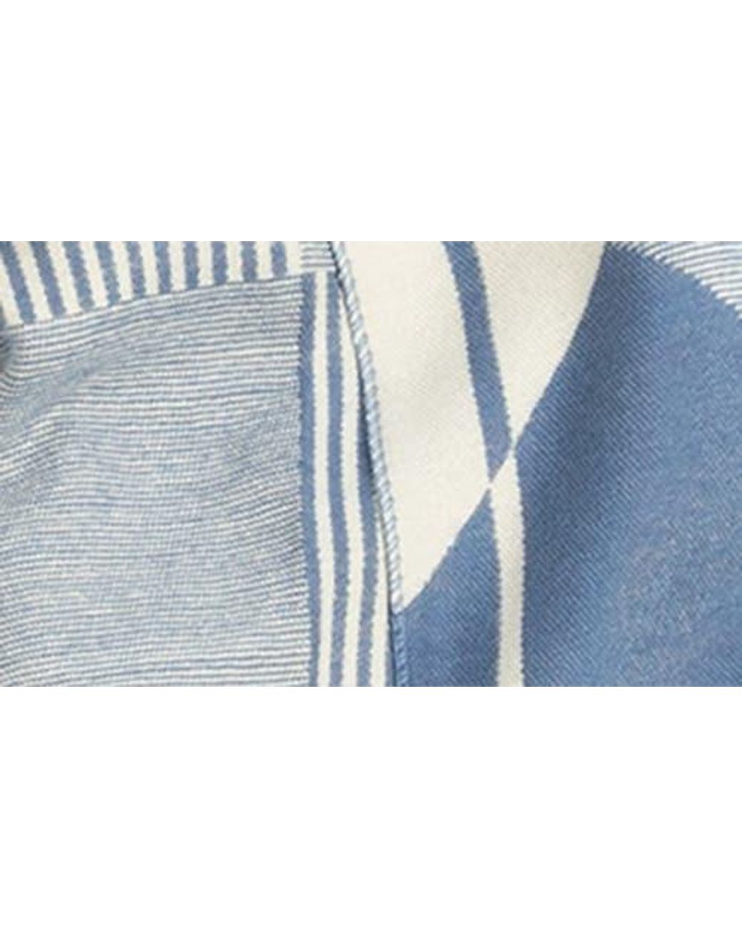 Saachi Blue Mosaic Reversible Scarf