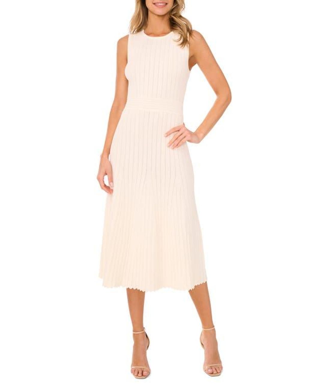 white christmas dresses TED BAKER BIRDIE ECRU/ CREAM DRAPED SHOULDER SLEEVELESS PENCIL DRESS S –  Whispers Dress Agency main image 0
