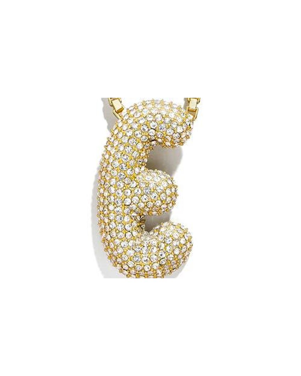BaubleBar Metallic Bubble Initial Pendant Necklace