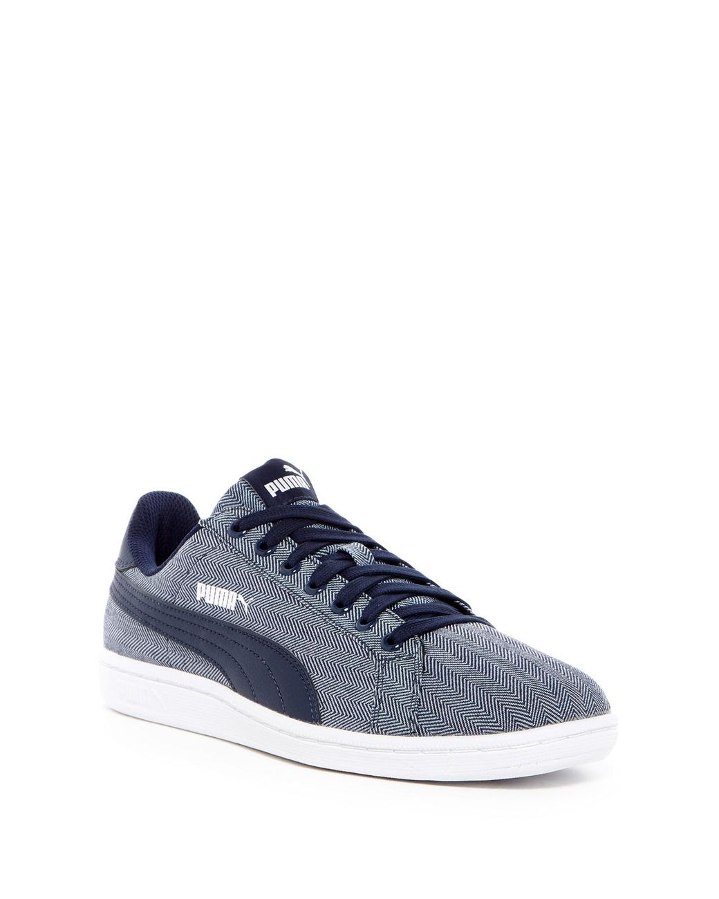 PUMA Smash Herringbone Sneaker in Blue for Men | Lyst