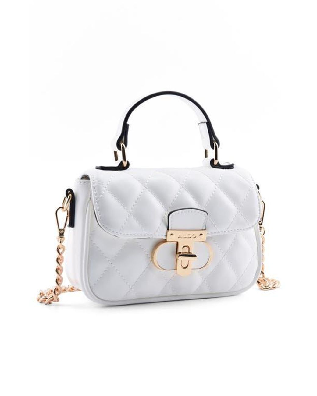 ALDO Hyperbius Diamond Quilt Top Handle Bag in Gray | Lyst