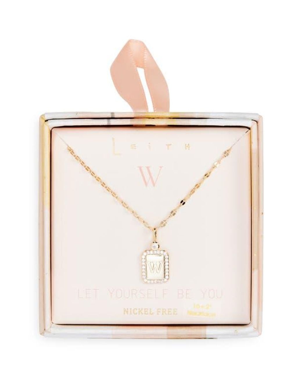 Leith Metallic Initial Pendant Necklace