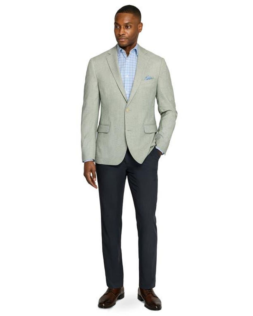 Con.struct Green Lino Two-Button Sport Coat for men
