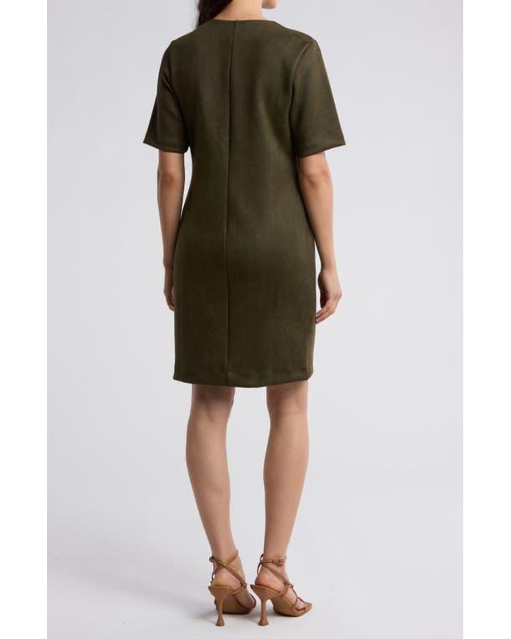 green suede dress Green Suede Dress For Women main image 1
