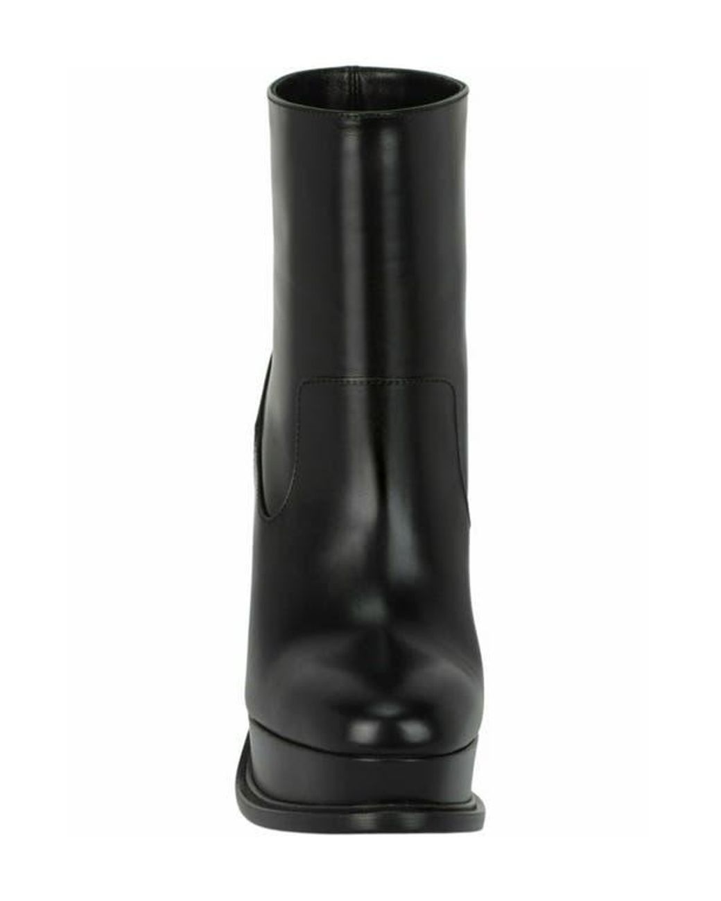 McQueen Black Leather Ankle Bootie