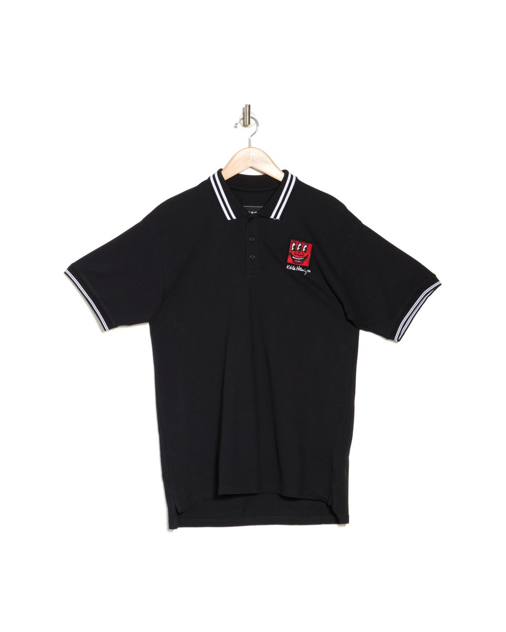 Reason Keith Haring Happy Face Polo in Black for Men | Lyst