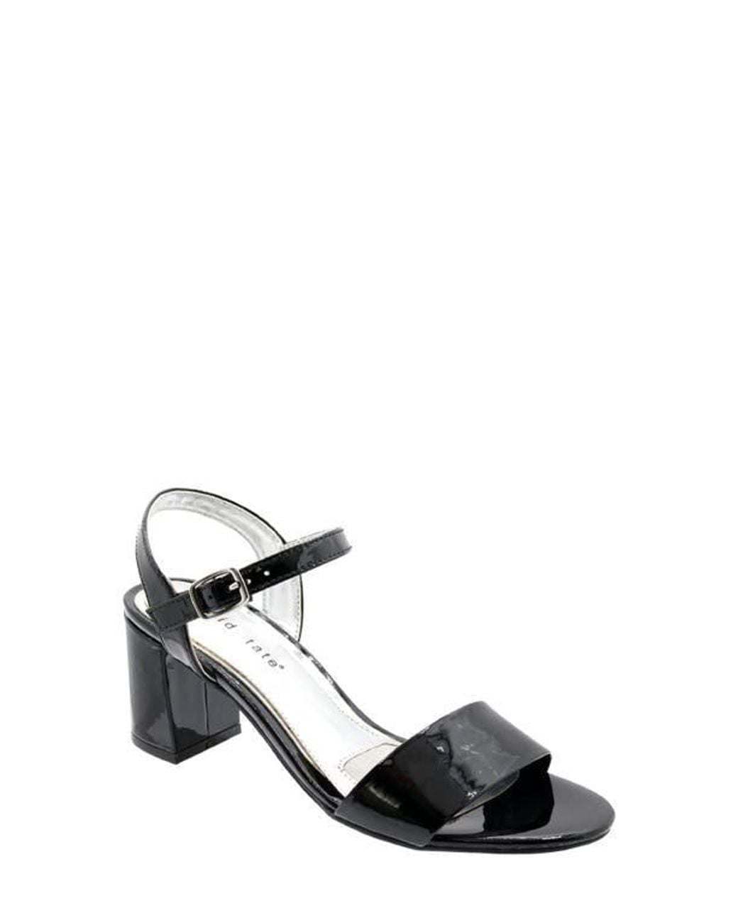 David Tate Black Ageless Ankle Strap Sandal