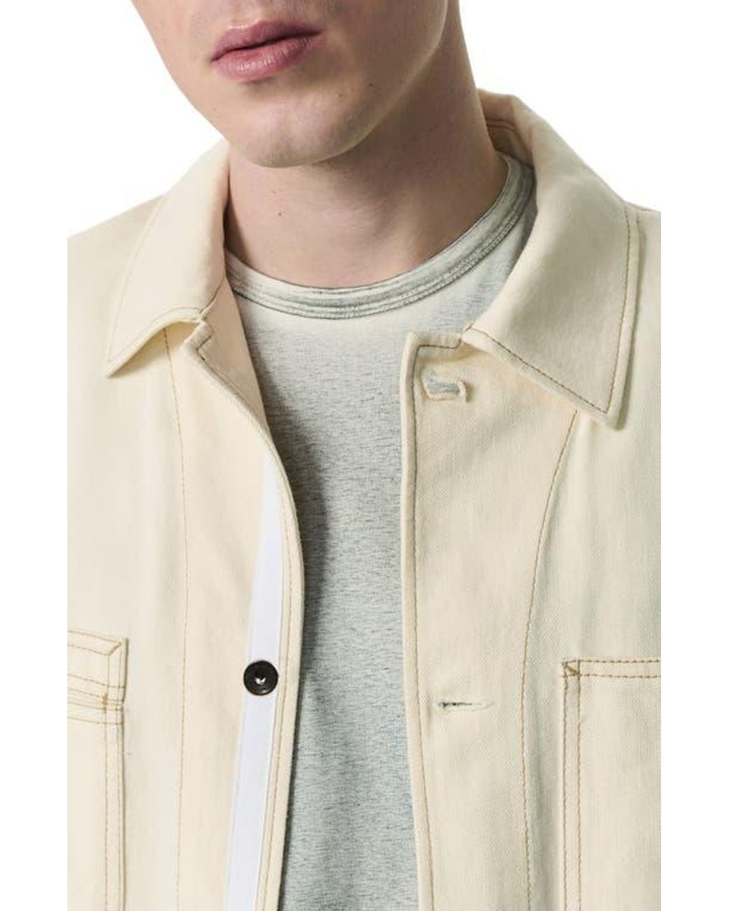 Rag & Bone Natural Graham Denim Chore Jacket for men