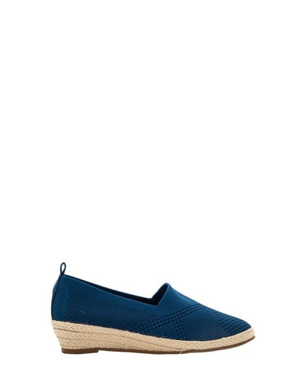 David Tate Blue Bianca Stretch Espadrille Pump
