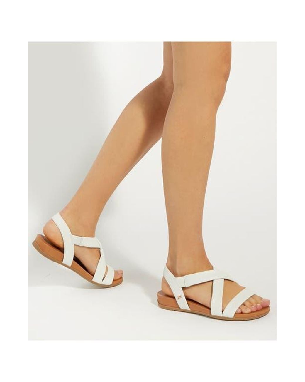 Dune White Landies Sandal