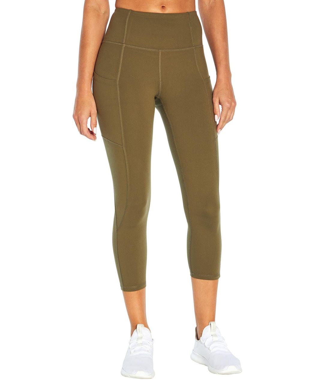Jessica Simpson High Rise Tummy Control Capri Leggings In Ivy Green At