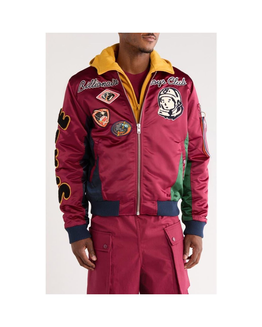 BBCICECREAM Red Space Suit Bomber Jacket for men