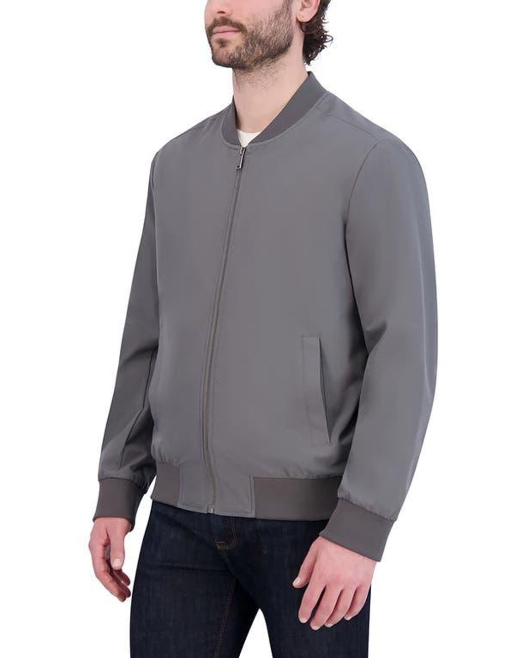 Cole Haan Gray Bomber Jacket for men