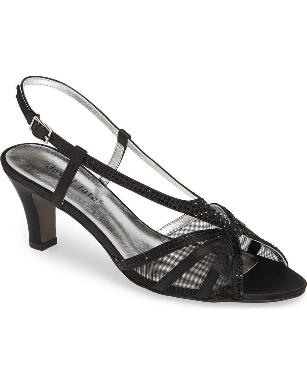 David Tate Black Refined Sandal