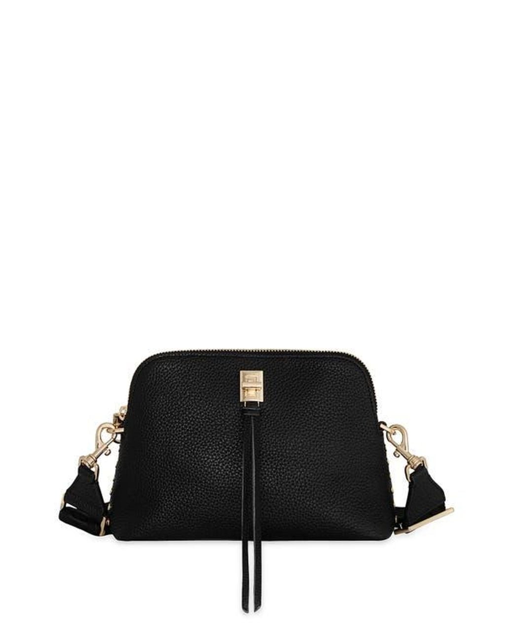 Rebecca Minkoff Black Darren Dome Leather Crossbody Bag