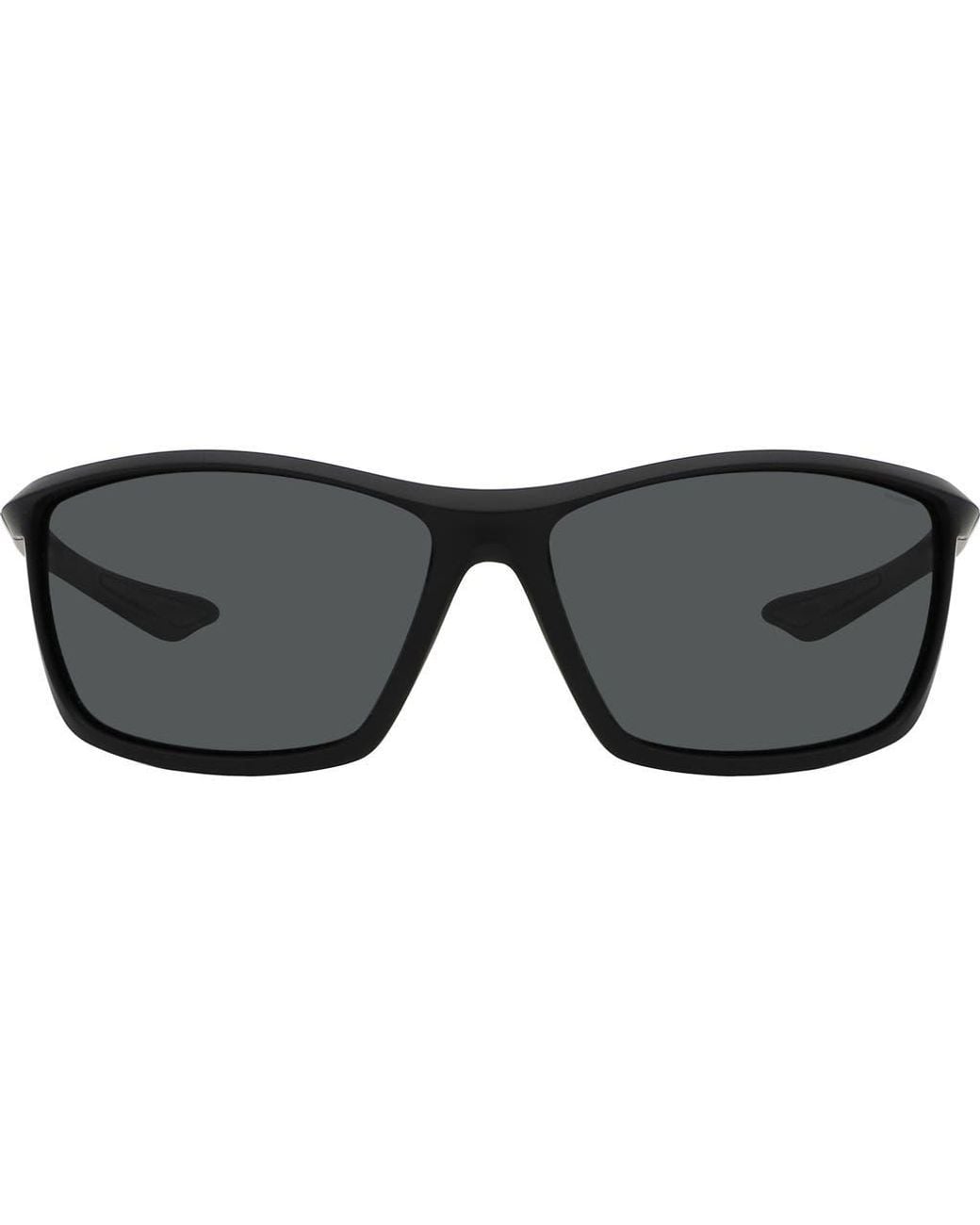 Fossil Black 63Mm Polarized Rectangular Sunglasses for men