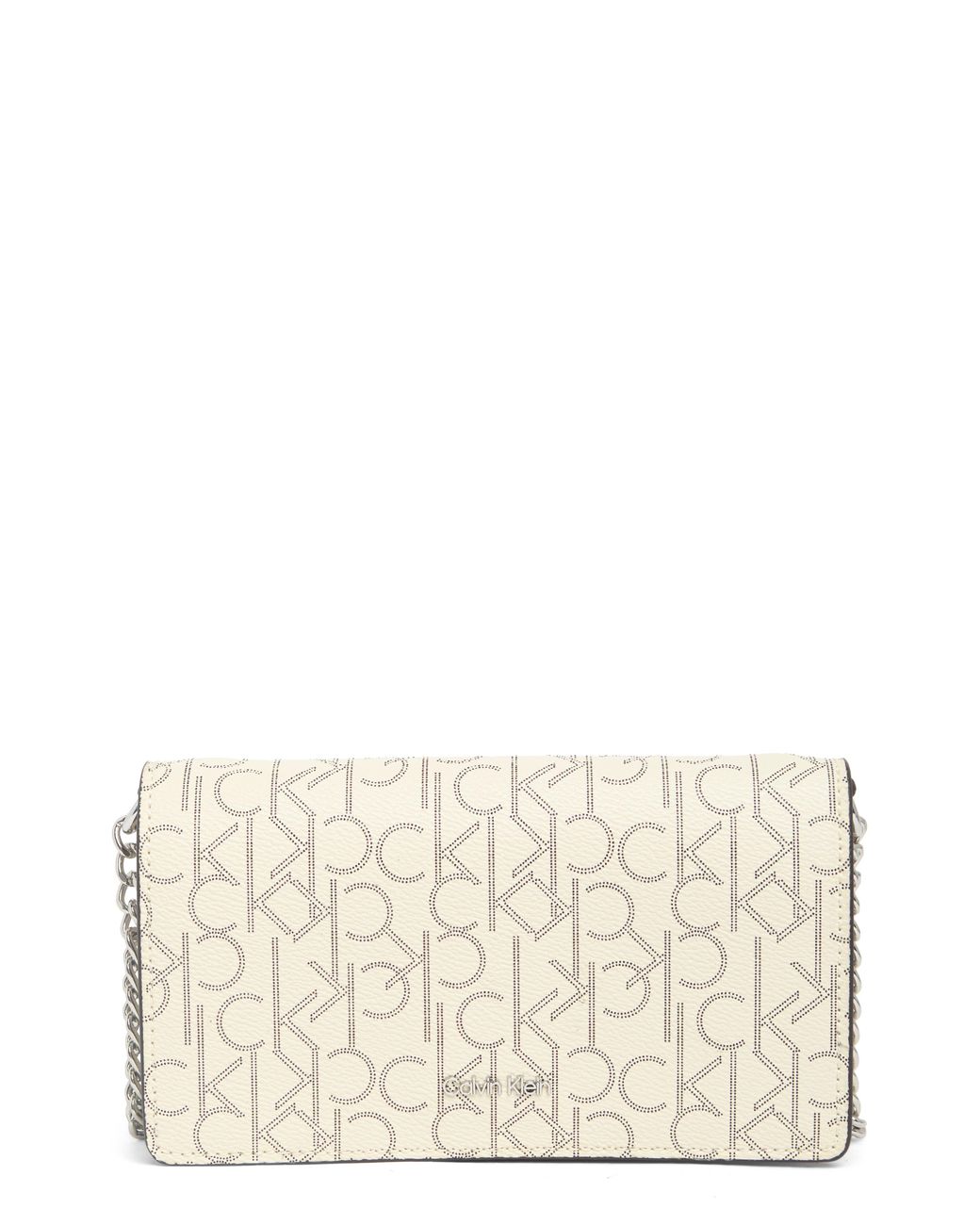 Calvin Klein Crossbody Chain Logo Wallet Bag In Alm khk gr Rdg At