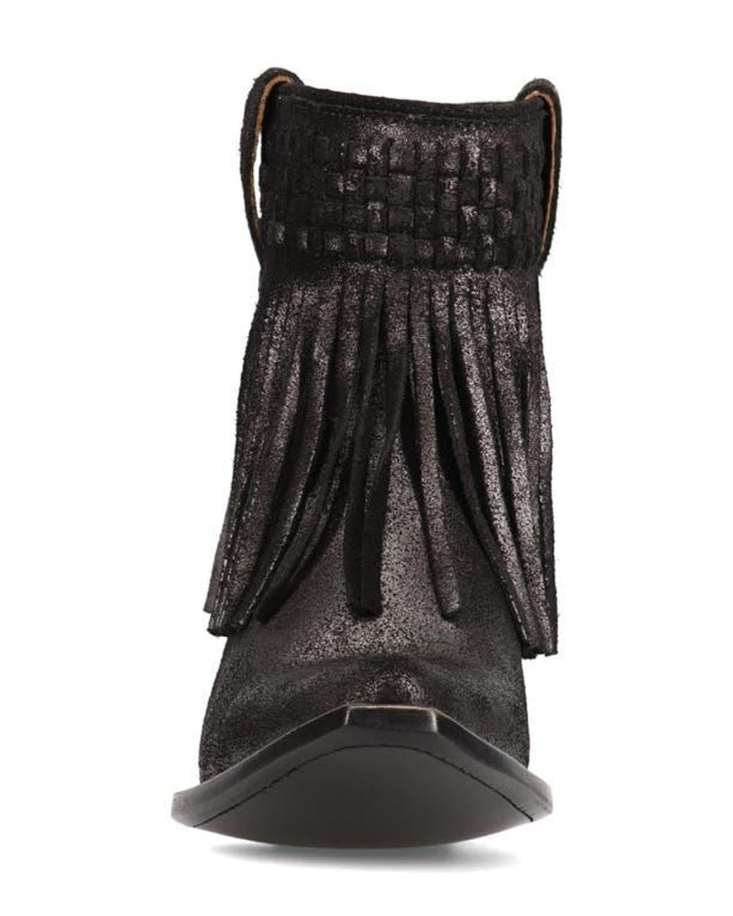 Frye Black Sacha Fringe Bootie