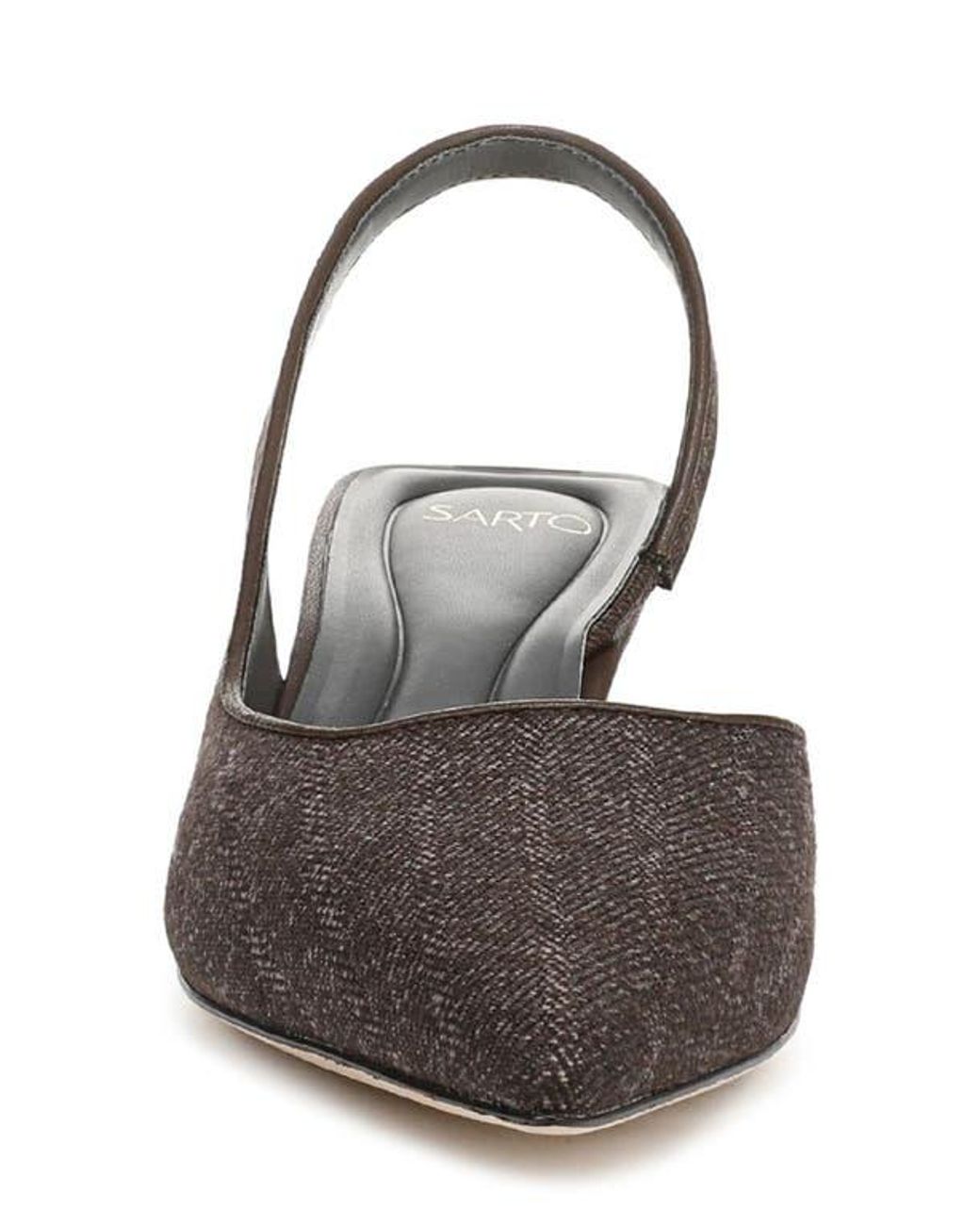 Sarto Brown Devin Kitten Heel Slingback Pump