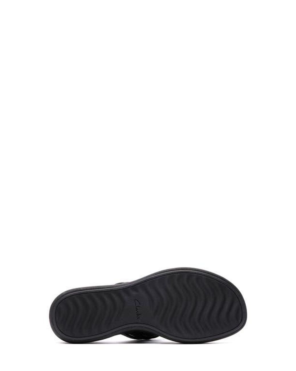 Clarks Black Drift Gem Flip Flop