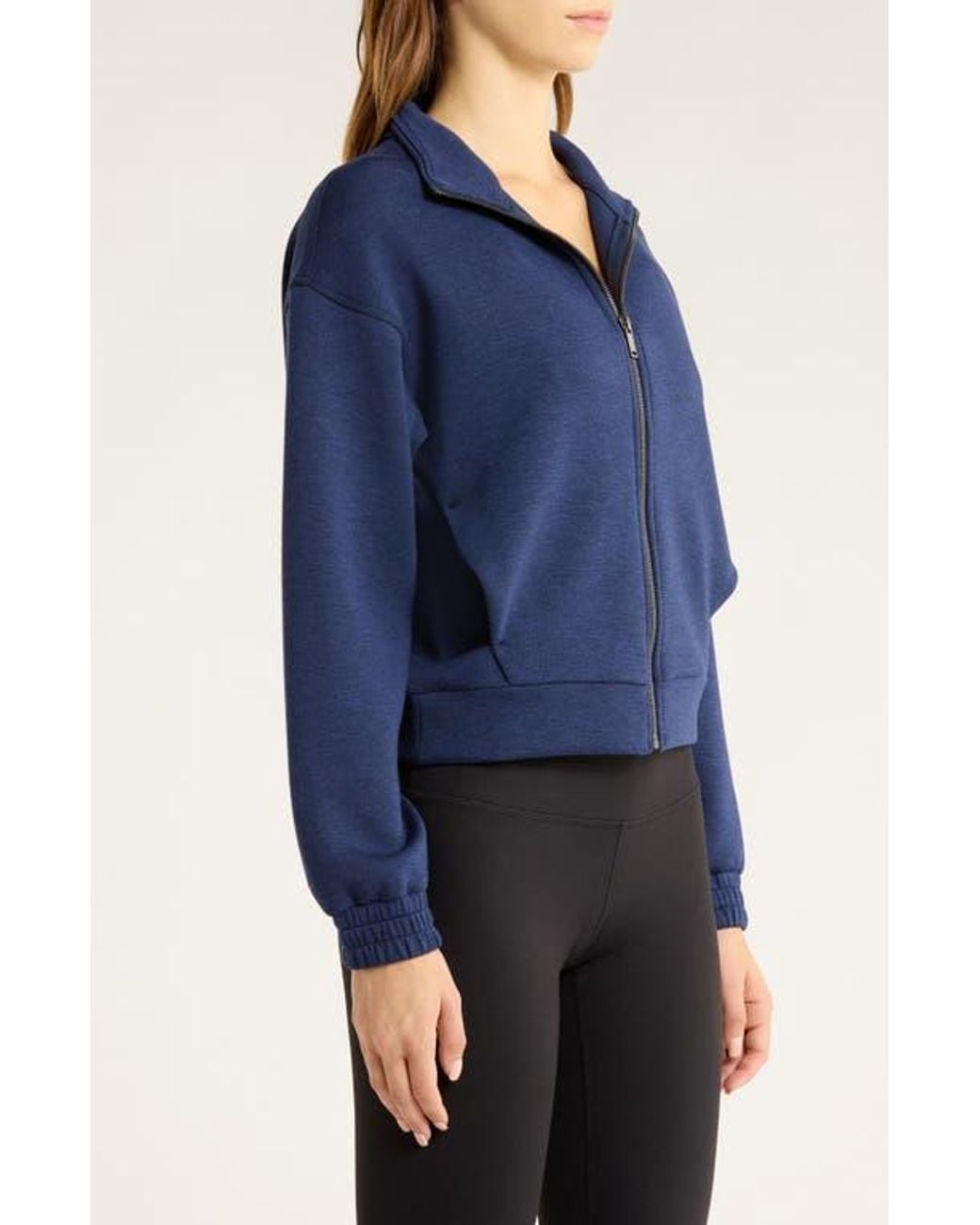 Spanx Blue Brushed Airessentials Jacket