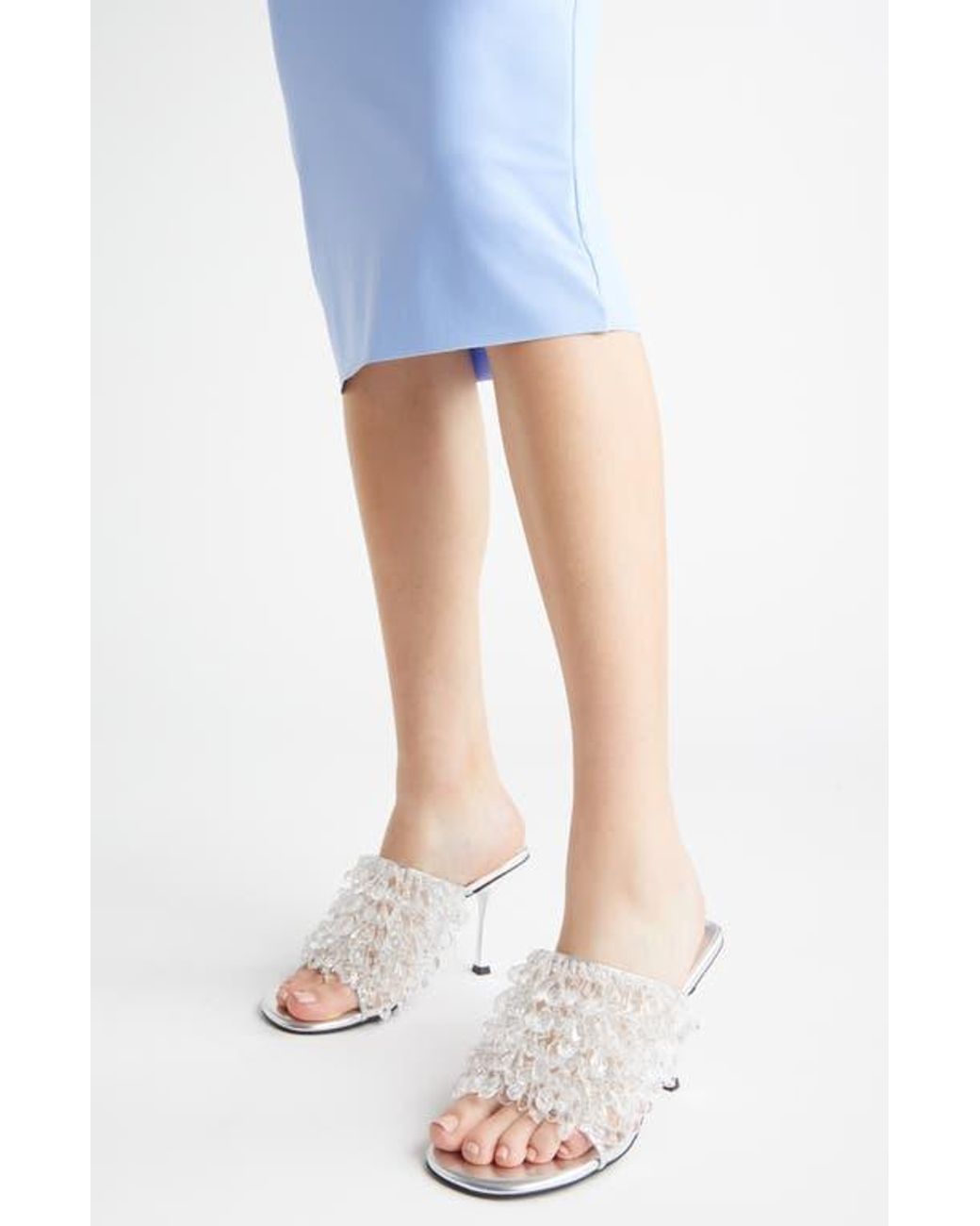 Jeffrey Campbell Crystlz Mule in White Lyst