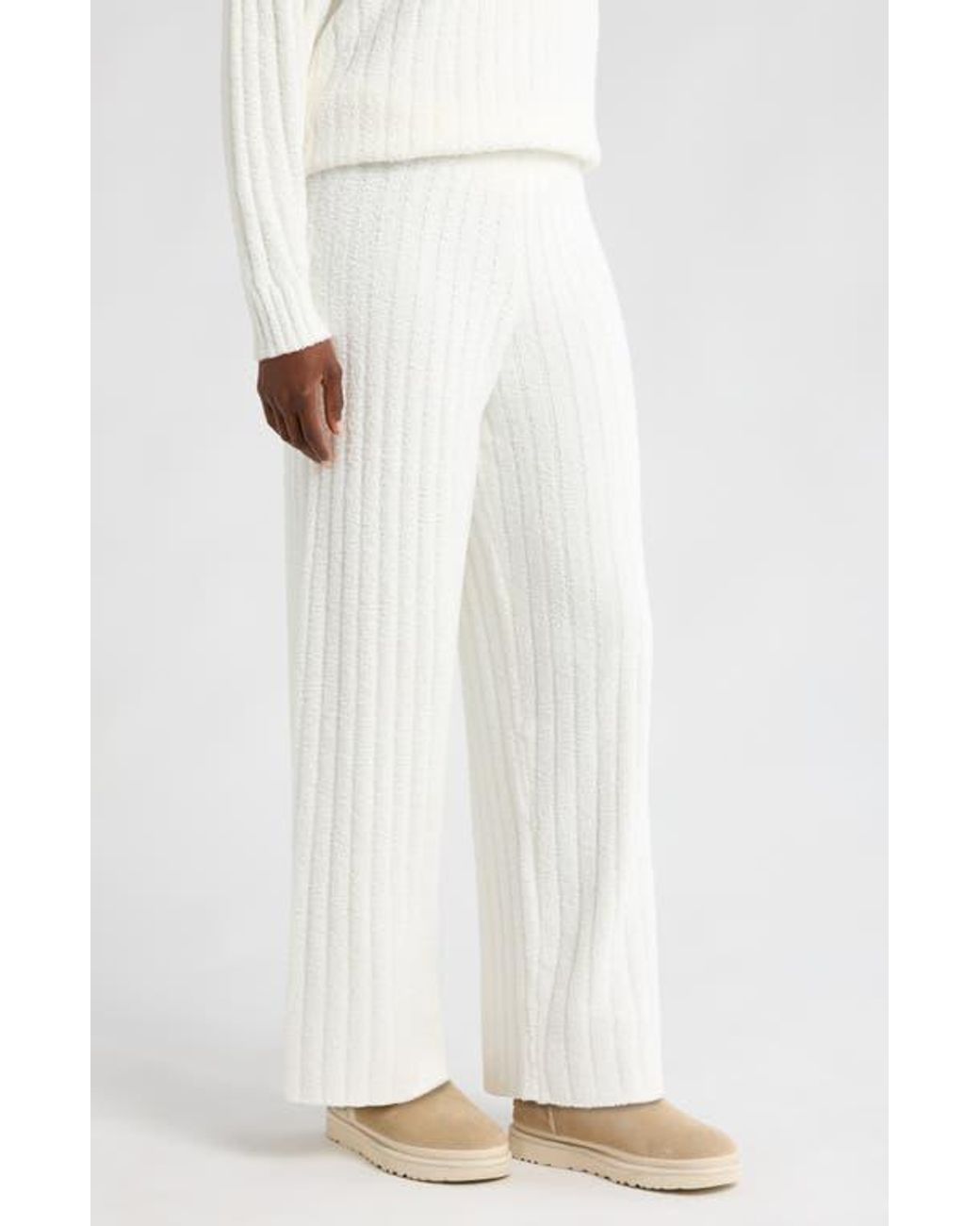 Ugg White Terri Rib Pants