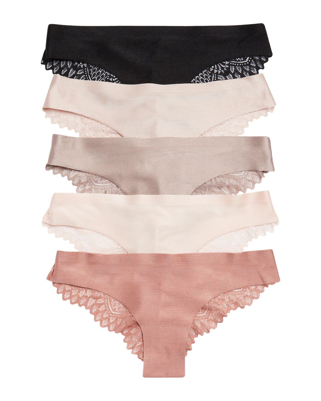 Adrienne Vittadini Laser Embossed Logo Mid Briefs - Pack of 5 - ShopStyle  Panties