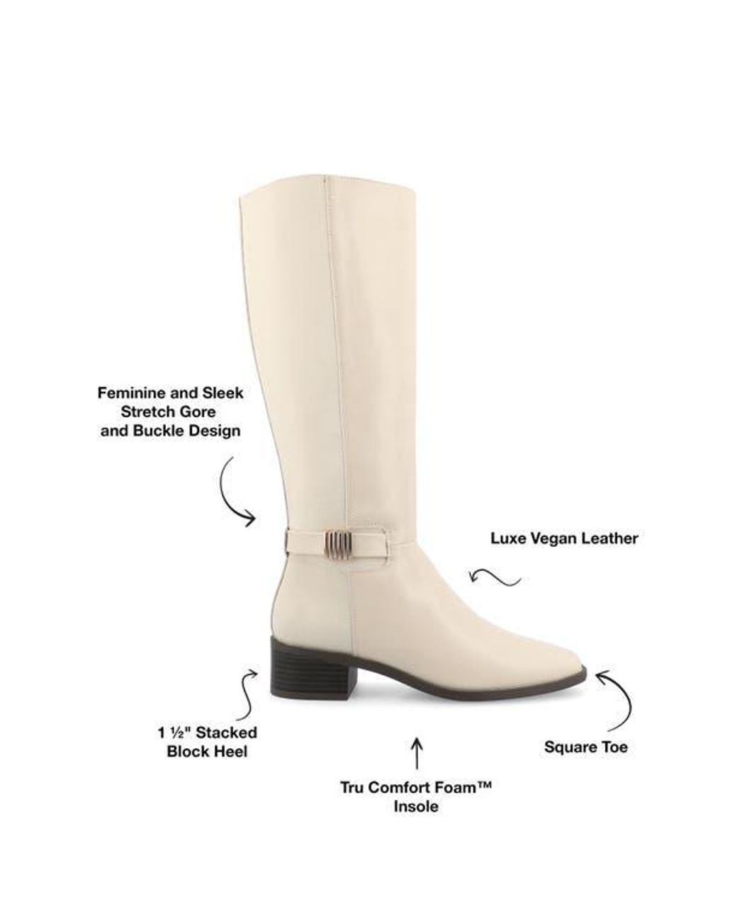 Journee Collection White Londyn Boot