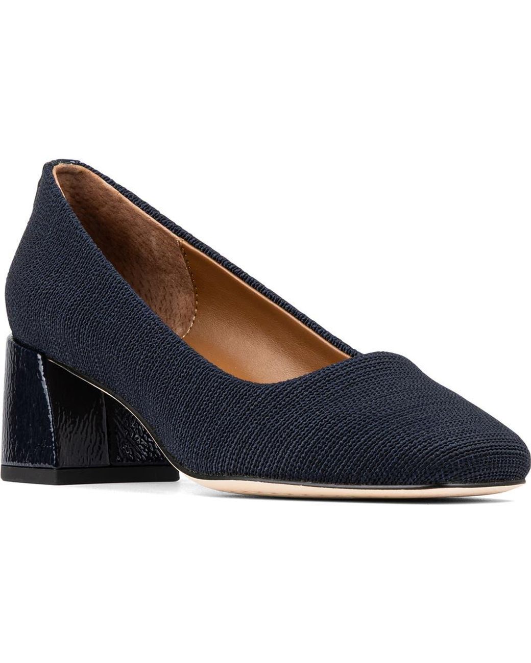 Donald J Pliner Blue Square Toe Pump