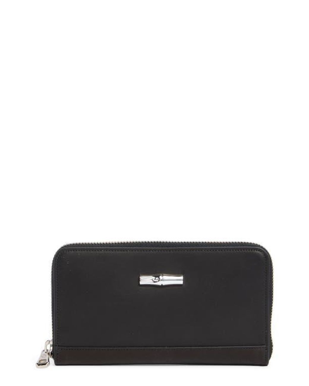 Longchamp Black Heritage Zip Around Wallet