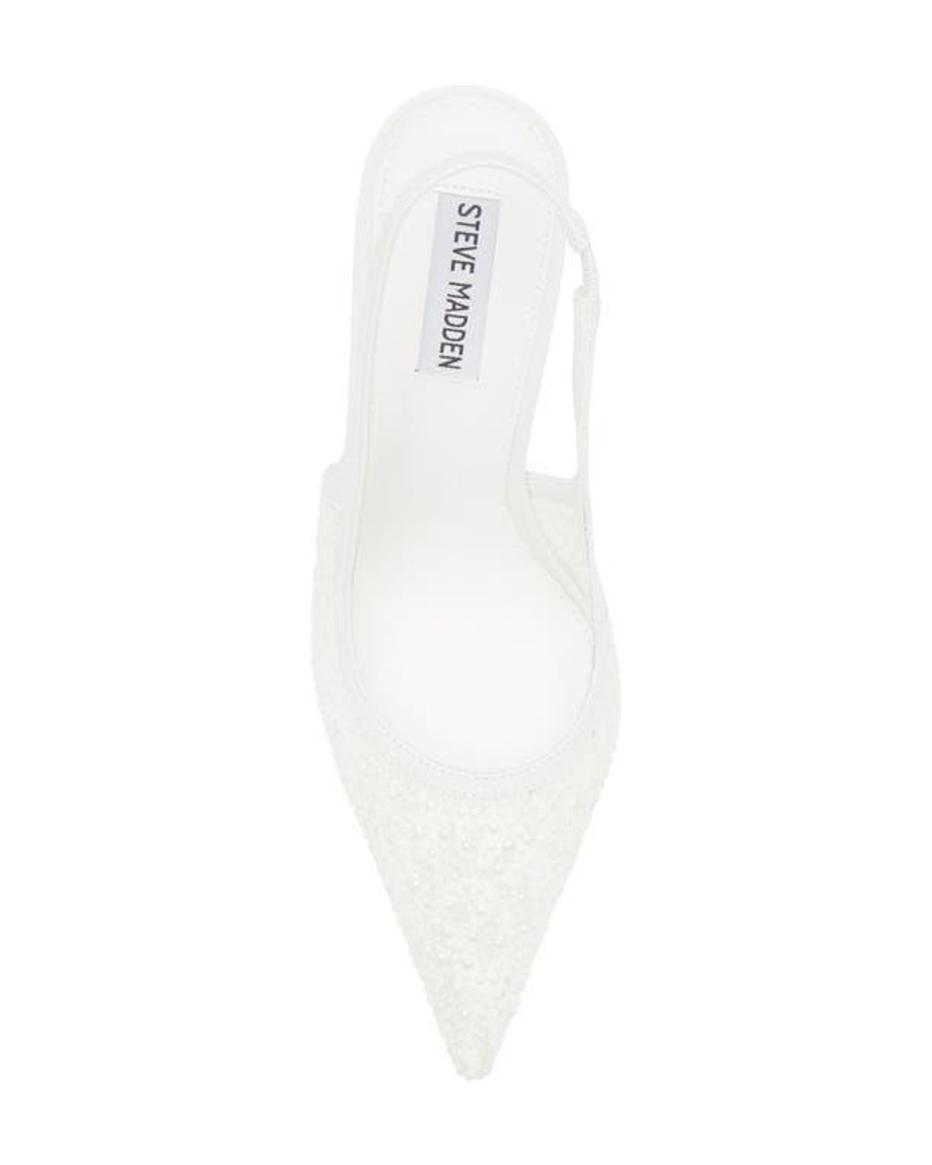 Steve Madden White Reyes Pointed Toe Slingback Pump