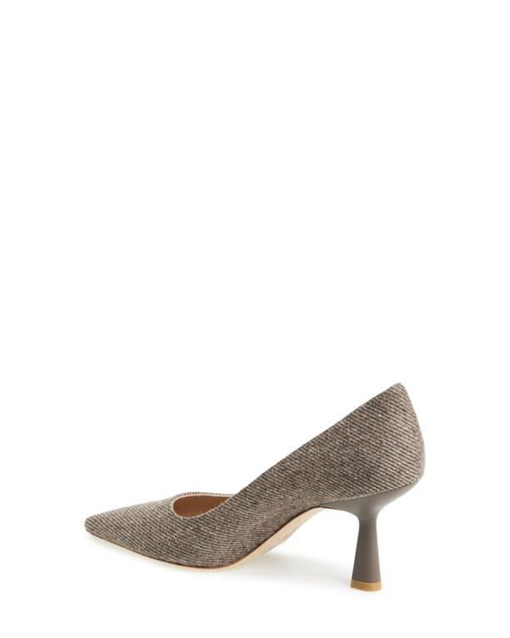 Stuart Weitzman Metallic Stuart Super Sculpt Pointed Toe Pump