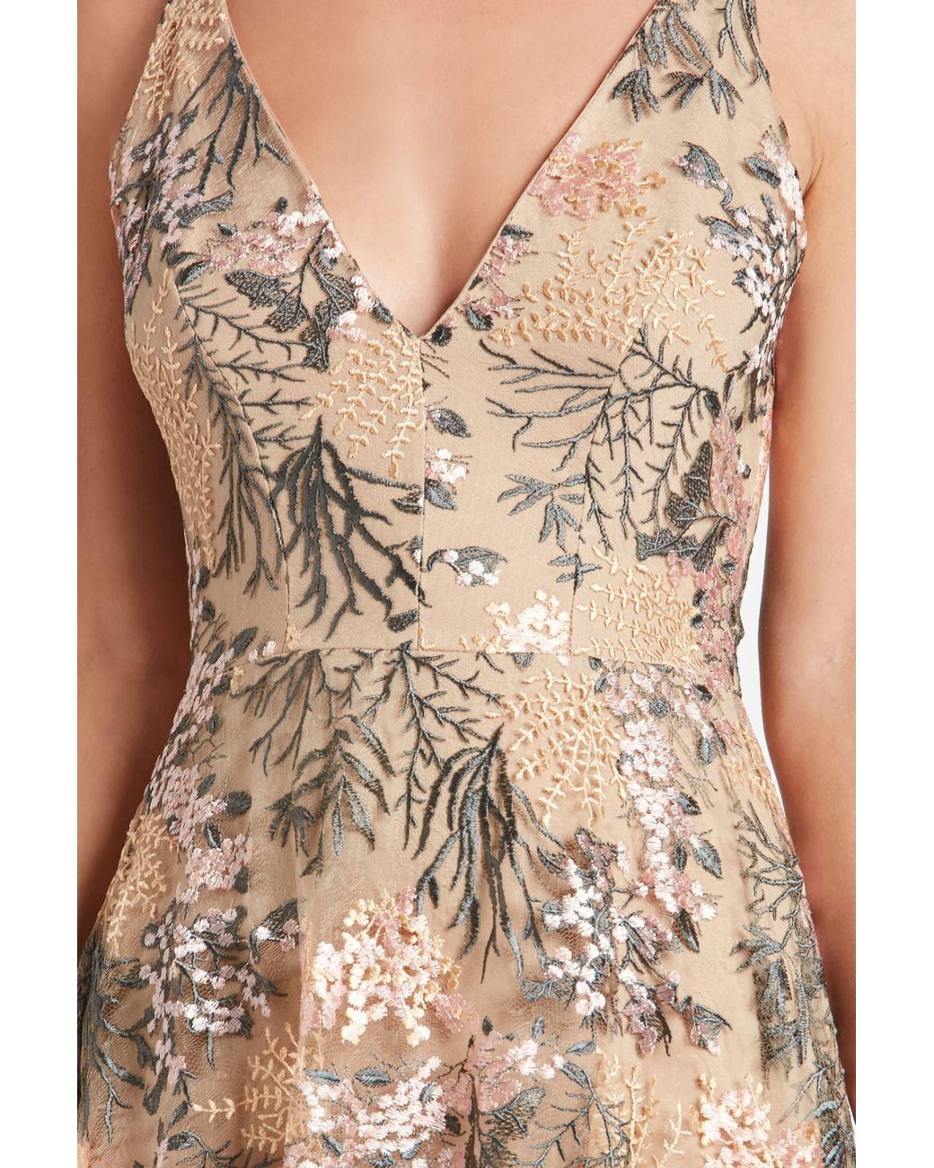 Audrey embroidered fit & flare dress deals