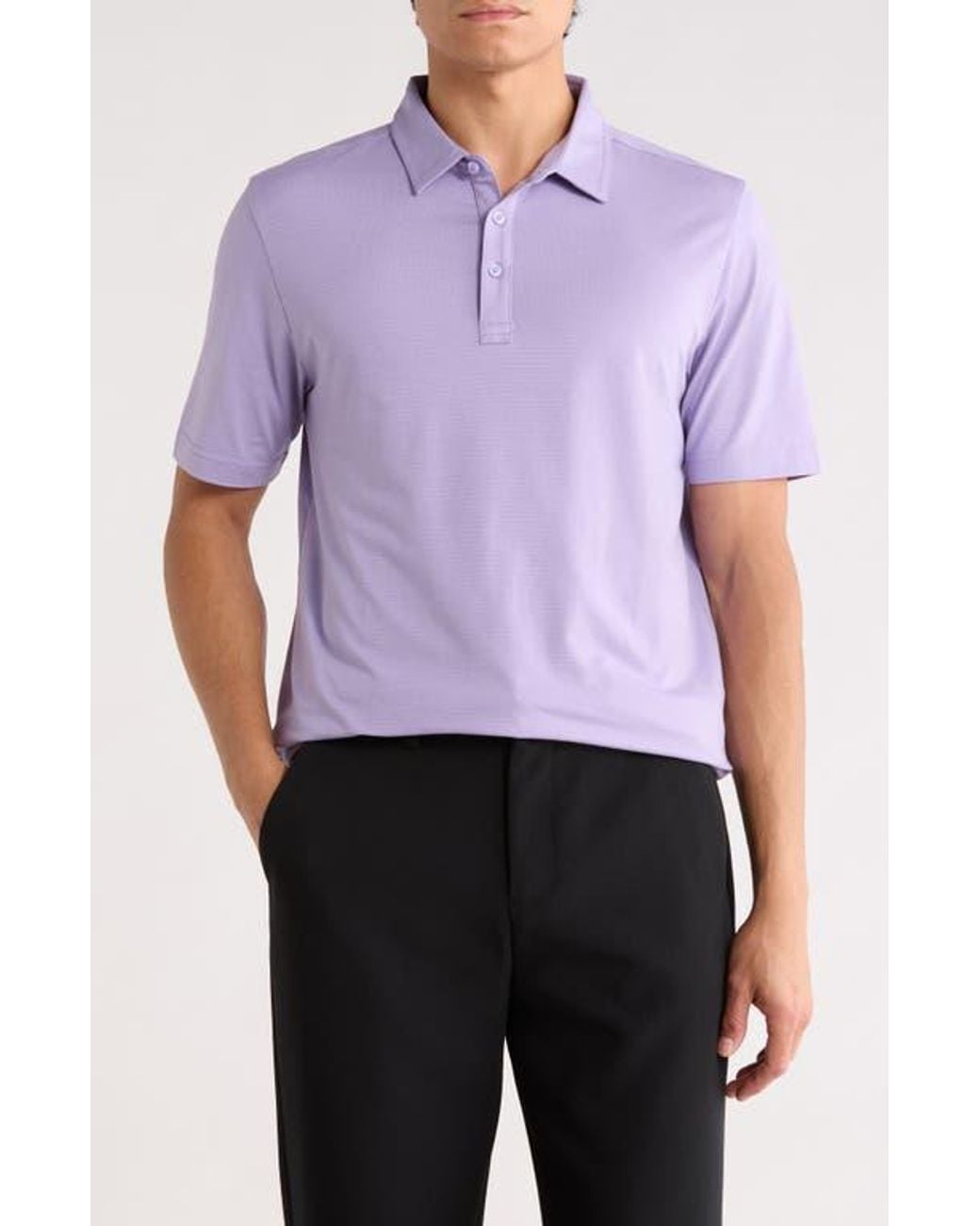 Travis Mathew Purple Heathered Polo for men
