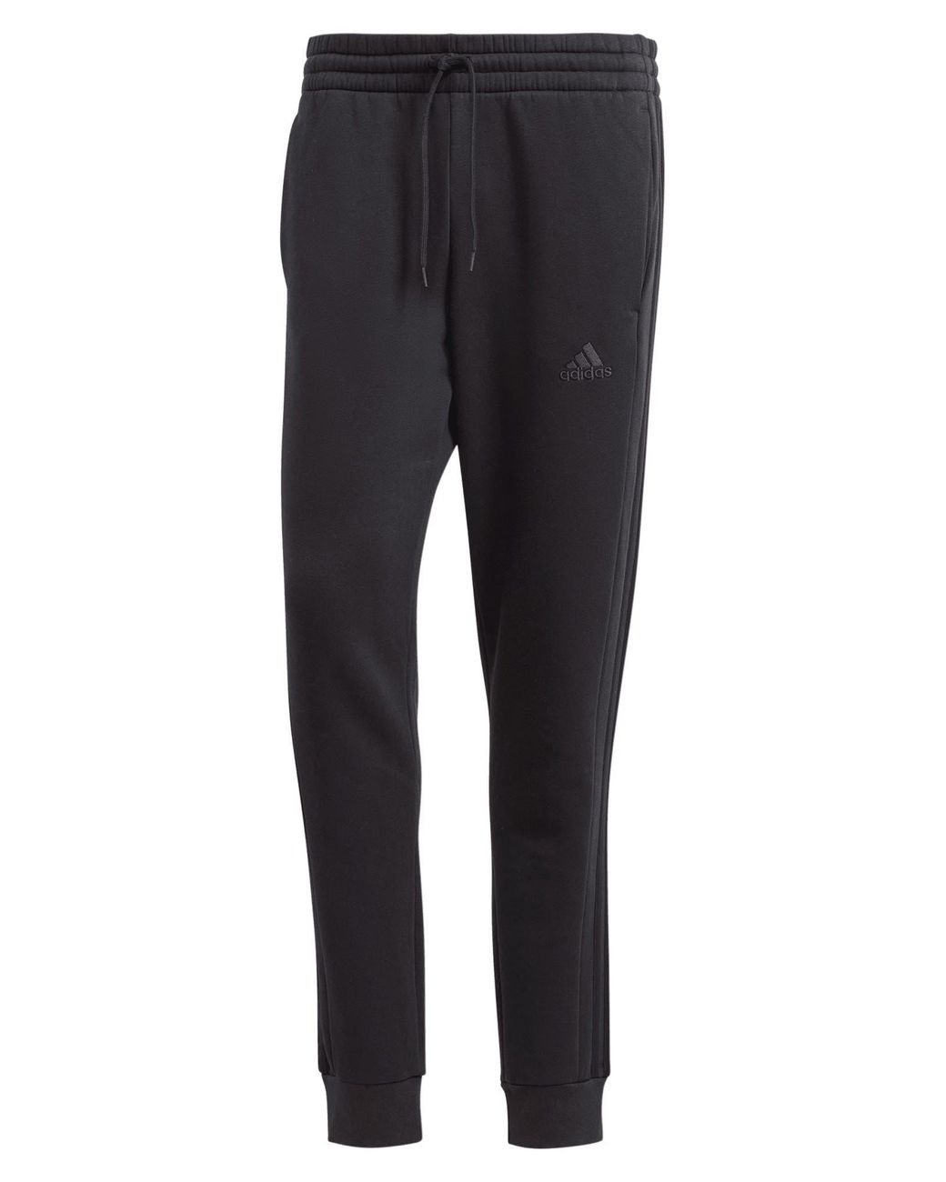 adidas Black Sportswear Essentials Fleece Regular Tapered Joggers