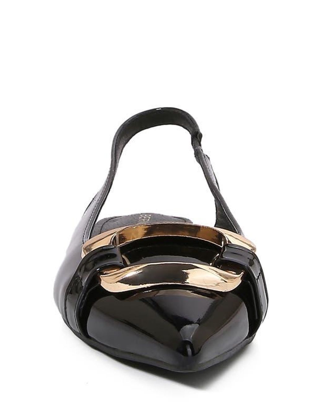 BERNESS Black Caeli Buckle Slingback Flat