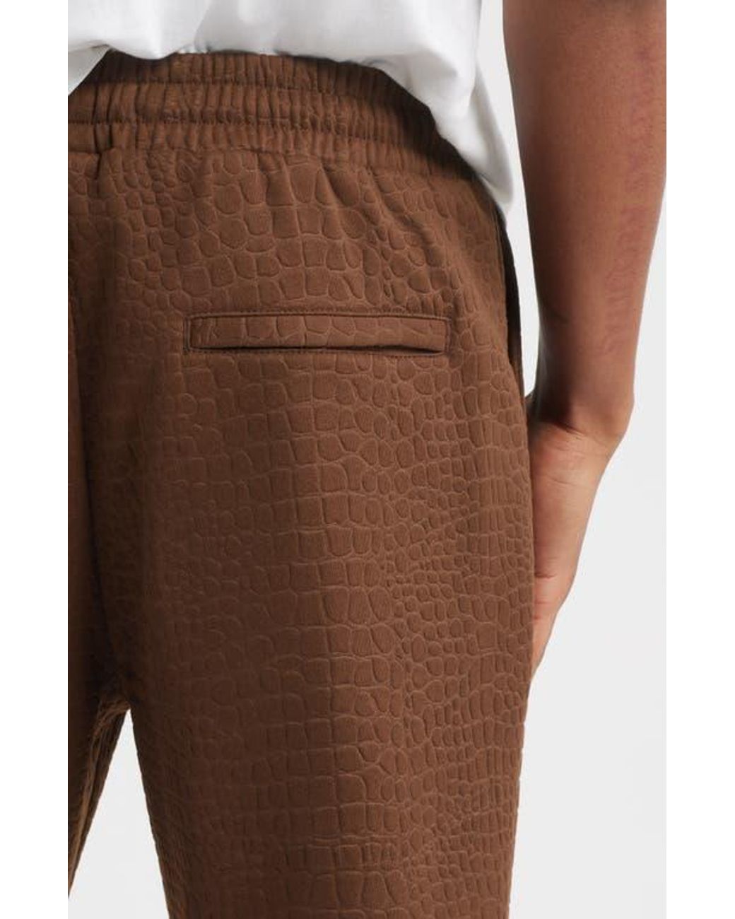 Saint Studio Brown Uno Texture Sweatpants for men