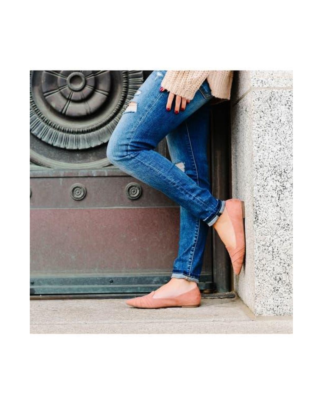 Journee Collection Pink Mindee Crisscross Toe Flat
