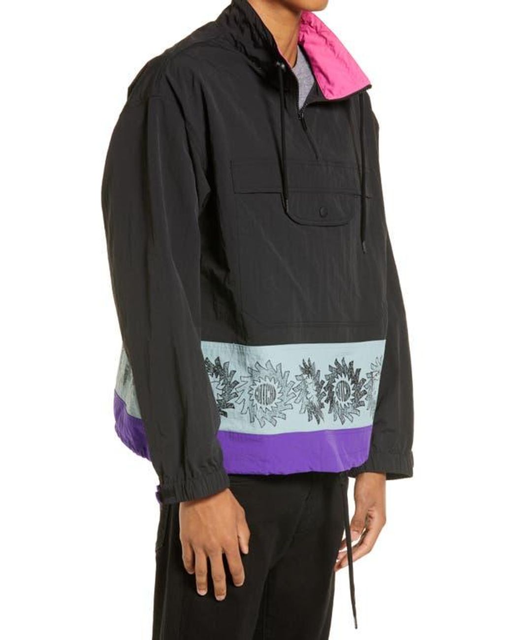 Gotcha Black Curl Anorak for men