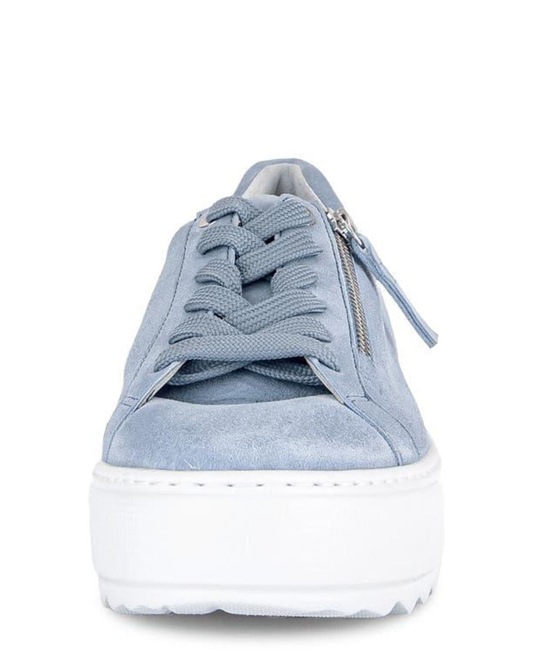 Gabor Blue Low Top Platform Sneaker