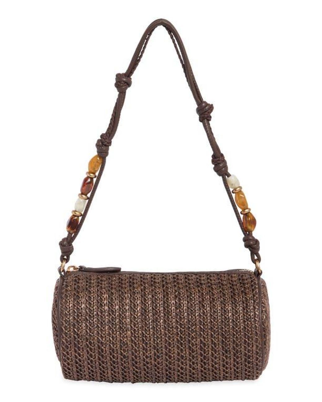 Sam Edelman Brown Elmina Bead Shoulder Bag