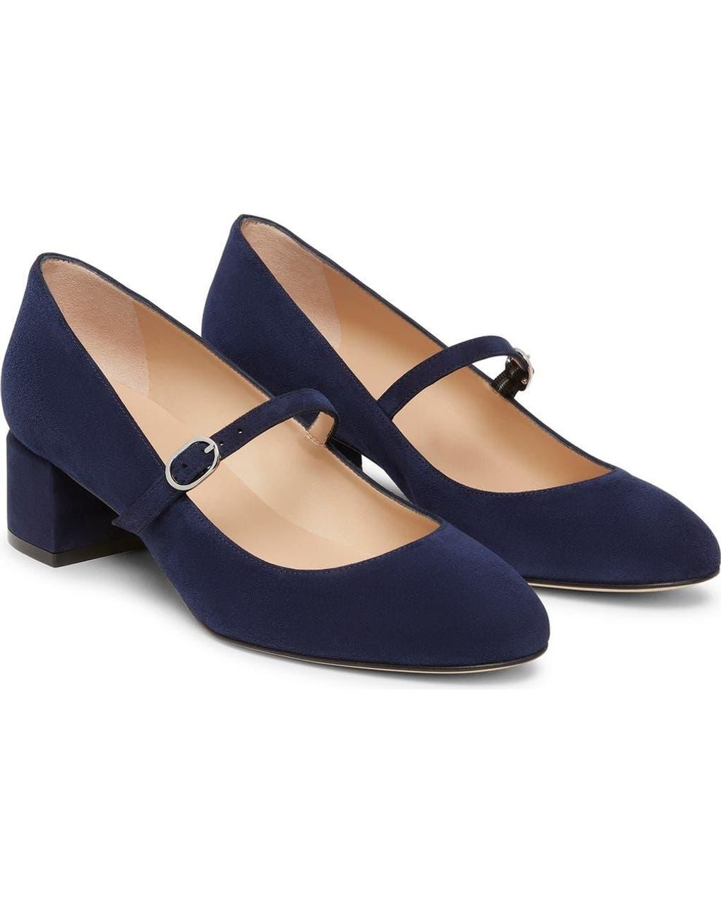 Stuart Weitzman Blue Gabby Mary Jane Pump
